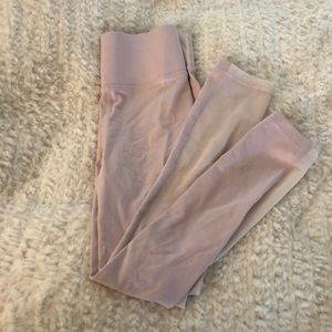 New balance x J crew pink mesh leggings